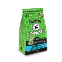 Корм ZooRing Adult Dog Белая Рыба с рисом и брокколи 2кг с глюкозамином и хондроитином