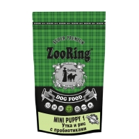 Корм ZooRing Mini Puppy Junior-1 Утка и рис без пшеницы 700г c пробиотиками
