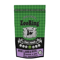 Корм ZooRing Mini Lamb Rice Ягненок и рис Без пщеницы 700г для щенков и взрослых собак мини-пород склонных к аллергии и плохому пищеварению
